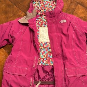Girls purple north face jacket
